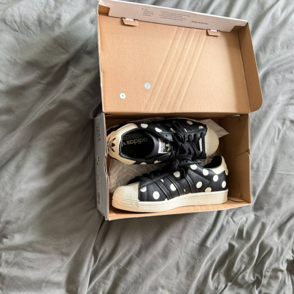 Adidas Women's Black and White Polka Dot Sneakers - Picture 7 of 7